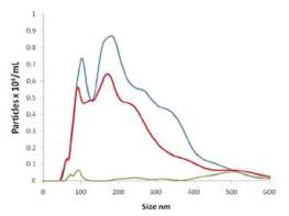 엑소좀과 미세소포: NTA를 이용한 농도, 크기 측정 및 표현형 기사 이미지