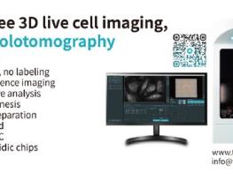 살아있는 세포 및 오가노이드 관찰을 위한 무표지 3D 홀로토모그래피 장비 소개 기사 이미지